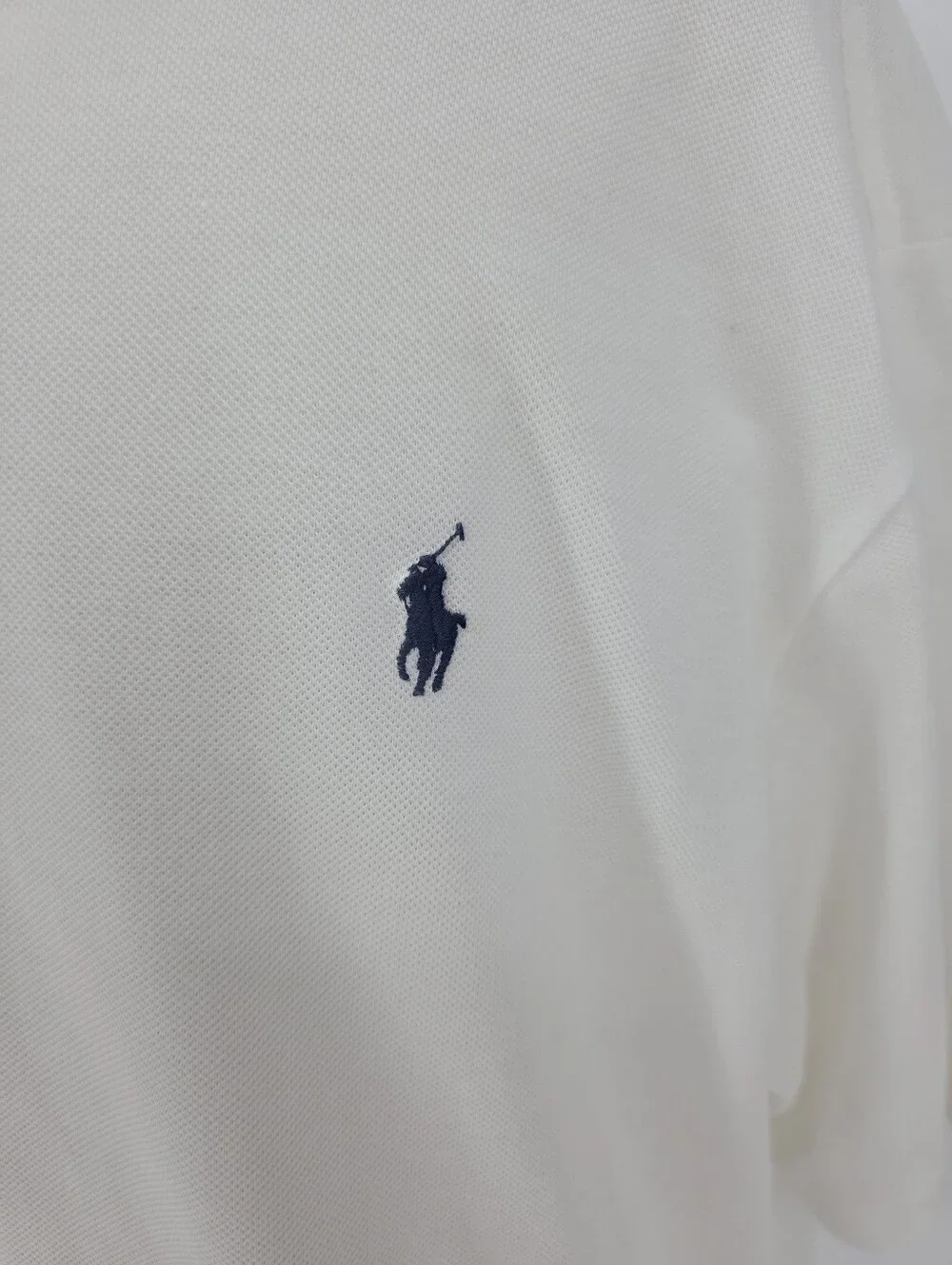 Polo Ralph Lauren Polo Shirt 3XLT White Blue Pony Big Tall Cotton Classic